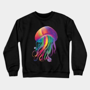 rainbow jellyfish Crewneck Sweatshirt